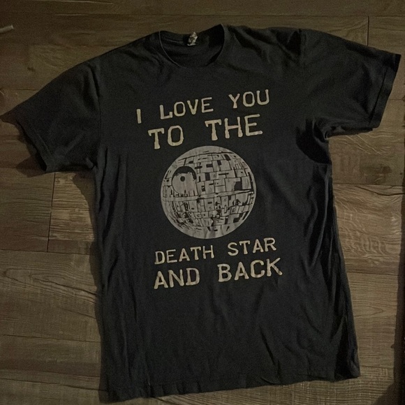 I Love You to the Death Star and Back Funny T-Shirt - Picture 1 of 2